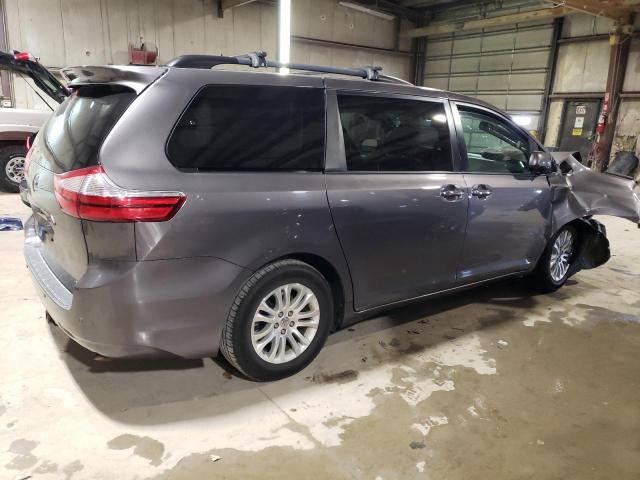 5TDYK3DC4FS551752 - 2015 TOYOTA SIENNA XLE GRAY photo 3