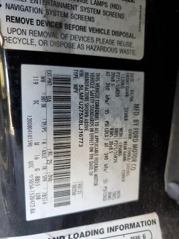 5LMFU275X8LJ16773 - 2008 LINCOLN NAVIGATOR შავი ფოტო 12