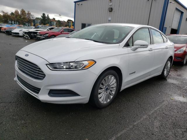 3FA6P0LU4ER146726 - 2014 FORD FUSION SE HYBRID WHITE photo 1