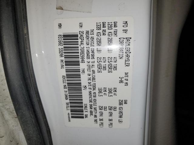 2D4GP44L76R820048 - 2006 DODGE CARAVAN SXT WHITE photo 13