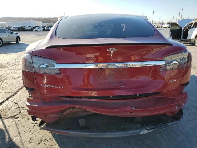 5YJSA1CP4DFP17612 - 2013 TESLA MODEL S RED photo 6