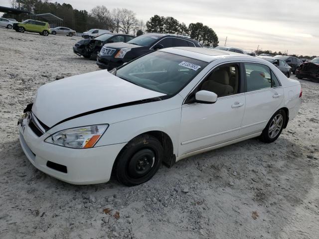 1HGCM56767A195272 - 2007 HONDA ACCORD EX WHITE photo 1