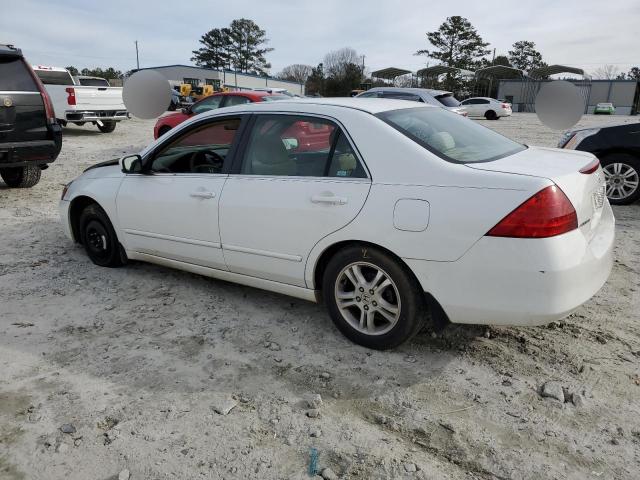 1HGCM56767A195272 - 2007 HONDA ACCORD EX WHITE photo 2