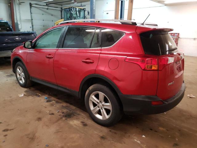 JTMWFREV0DD016425 - 2013 TOYOTA RAV4 XLE RED photo 2