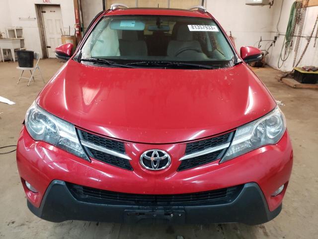 JTMWFREV0DD016425 - 2013 TOYOTA RAV4 XLE RED photo 5