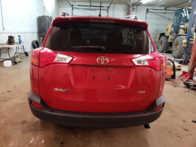 JTMWFREV0DD016425 - 2013 TOYOTA RAV4 XLE RED photo 6