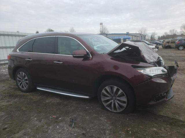 5FRYD4H42EB007206 - 2014 ACURA MDX TECHNOLOGY BURGUNDY photo 4