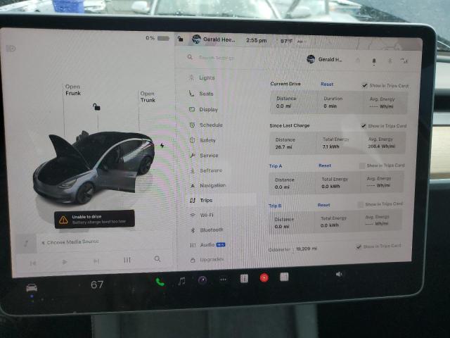 5YJ3E1EA5PF544396 - 2023 TESLA MODEL 3 Grau Foto 9