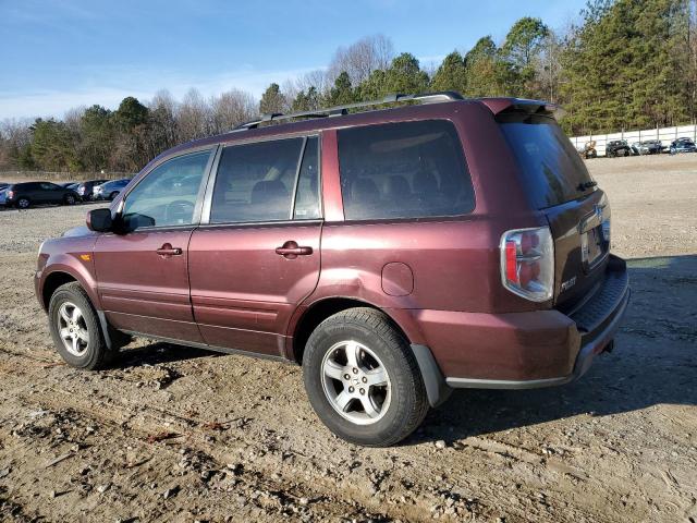 5FNYF18657B002242 - 2007 HONDA PILOT EXL BURGUNDY photo 2