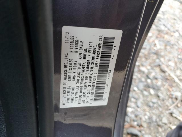 1HGCT1B89EA005116 - 2014 HONDA ACCORD EXL GRAY photo 12