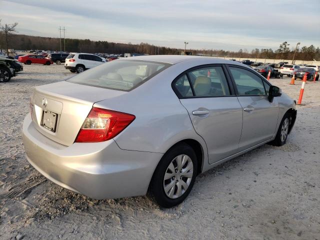 19XFB2F57CE062199 - 2012 HONDA CIVIC LX SILVER photo 3