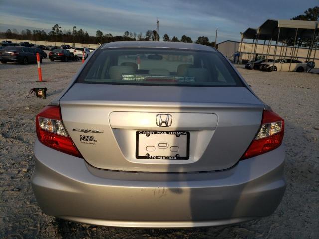 19XFB2F57CE062199 - 2012 HONDA CIVIC LX SILVER photo 6