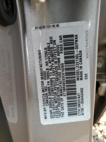 2T1BR38E83C018286 - 2003 TOYOTA COROLLA CE GOLD photo 13