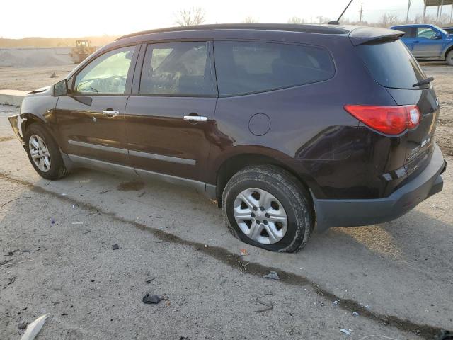 1GNER13D39S177179 - 2009 CHEVROLET TRAVERSE LS BURGUNDY photo 2