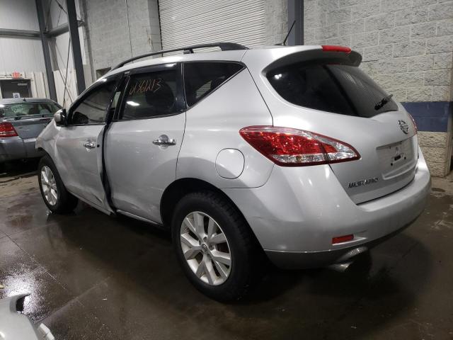 JN8AZ1MW6BW184461 - 2011 NISSAN MURANO S SILVER photo 2