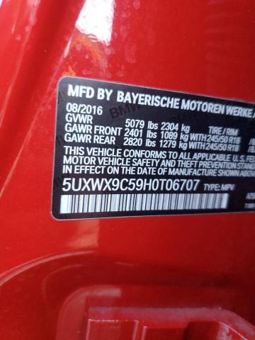 5UXWX9C59H0T06707 - 2017 BMW X3 XDRIVE28I BURGUNDY photo 14