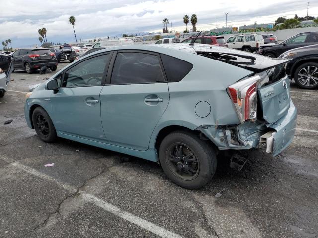 JTDKN3DU9E1755545 - 2014 TOYOTA PRIUS TURQUOISE photo 2