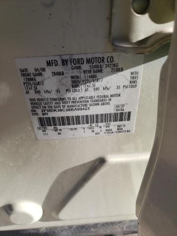 2FMDK38C28BA99423 - 2008 FORD EDGE SEL CREAM photo 13