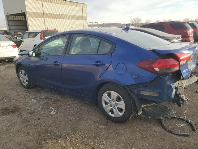 3KPFK4A79HE136153 - 2017 KIA FORTE LX BLUE photo 2