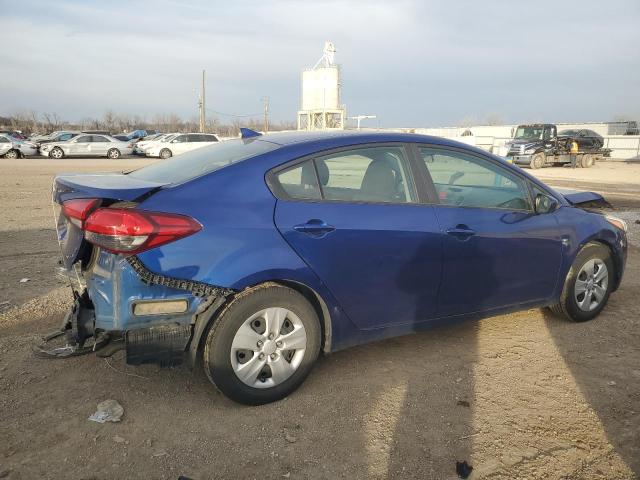 3KPFK4A79HE136153 - 2017 KIA FORTE LX BLUE photo 3