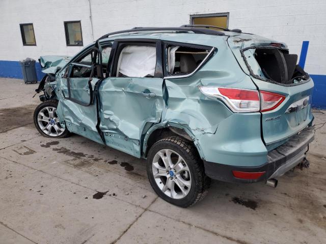 1FMCU9H9XDUC86118 - 2013 FORD ESCAPE SEL TURQUOISE photo 2