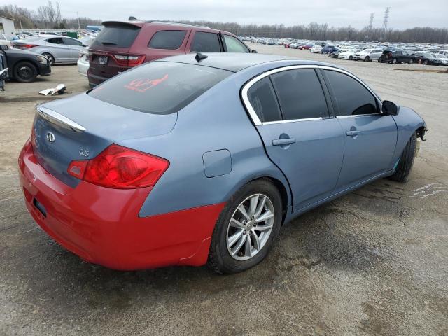 JNKBV61E08M205084 - 2008 INFINITI G35 BLUE photo 3