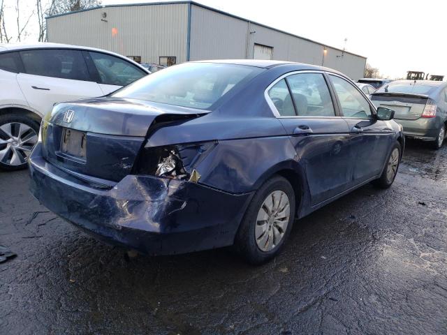 1HGCP26388A101798 - 2008 HONDA ACCORD LX BLUE photo 3