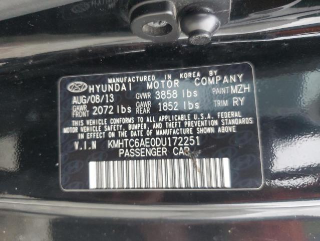 KMHTC6AE0DU172251 - 2013 HYUNDAI VELOSTER TURBO Սև լուսանկար 12