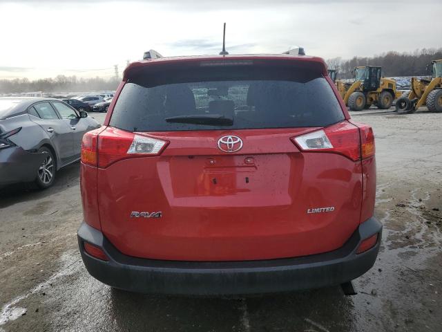 2T3YFREV3EW127774 - 2014 TOYOTA RAV4 LIMITED RED photo 6