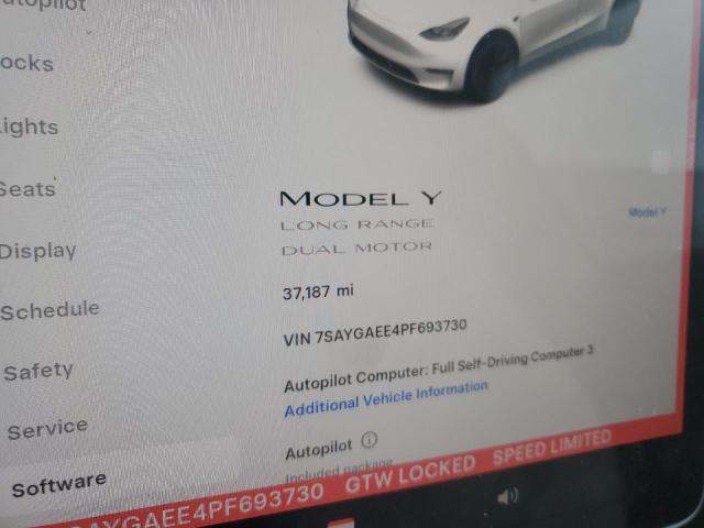 7SAYGAEE4PF693730 - 2023 TESLA MODEL Y Beyaz fotoğraf 9
