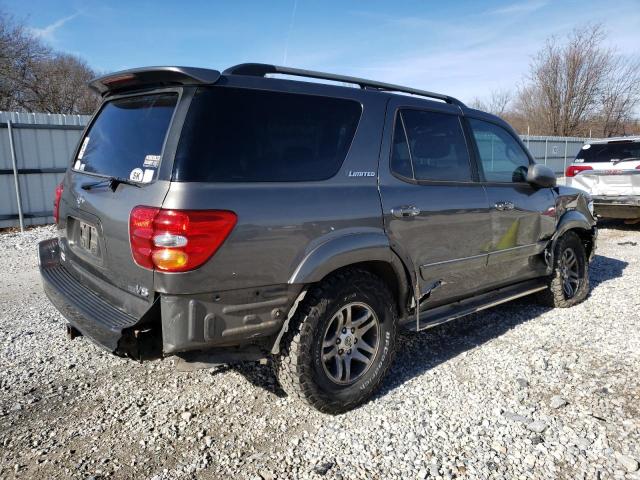 5TDZT38A14S227830 - 2004 TOYOTA SEQUOIA LIMITED GRAY photo 3