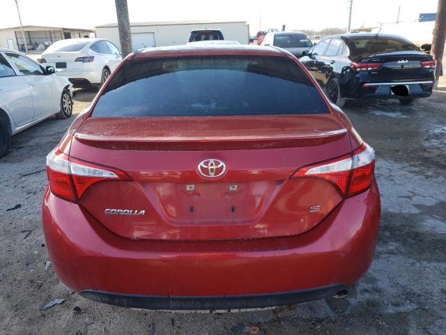 5YFBURHE3EP086824 - 2014 TOYOTA COROLLA L RED photo 6