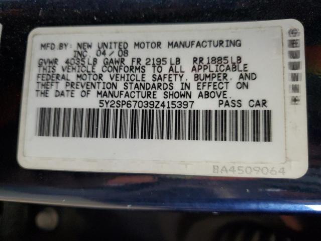 5Y2SP67039Z415397 - 2009 PONT VIBE BLUE photo 13