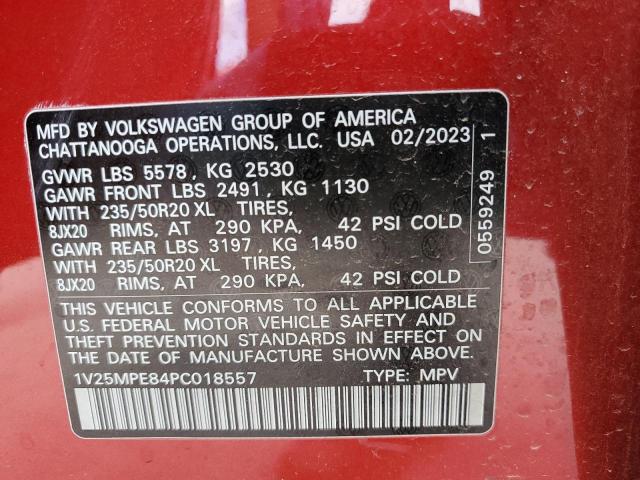 1V25MPE84PC018557 - 2023 VOLKSWAGEN ID.4 S RED photo 13