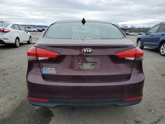 3KPFL4A78JE217311 - 2018 KIA FORTE LX BURGUNDY photo 6