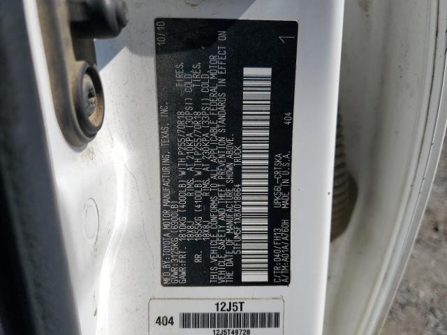 5TFUM5F1XBX018664 - 2011 TOYOTA TUNDRA DOUBLE CAB SR5 WHITE photo 12