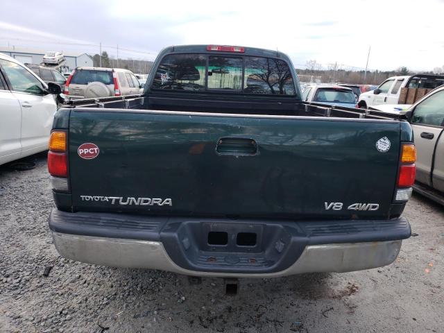 5TBBT4414YS075490 - 2000 TOYOTA TUNDRA ACCESS CAB GREEN photo 6