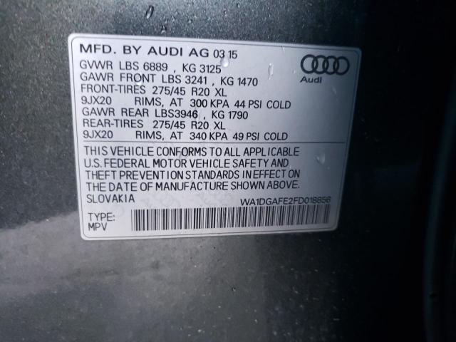 WA1DGAFE2FD018856 - 2015 AUDI Q7 PRESTIGE GRAY photo 13