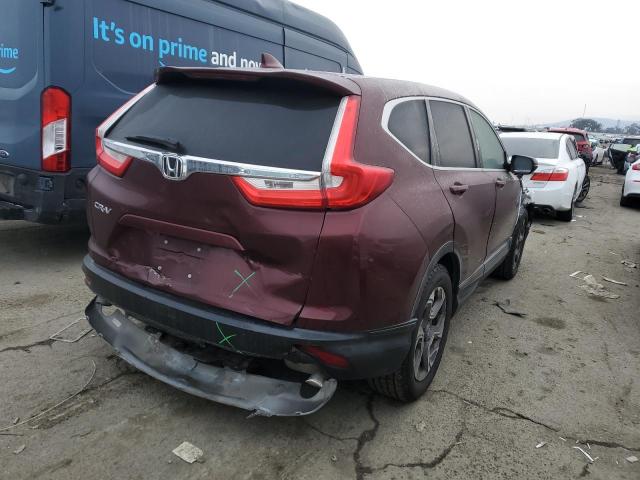 7FARW1H84JE044807 - 2018 HONDA CR-V EXL BURGUNDY photo 3