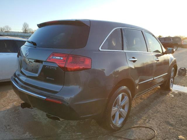 2HNYD2H25BH528697 - 2011 ACURA MDX GRAY photo 3