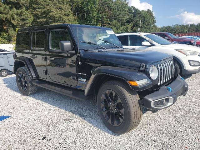 1C4JJXP69NW256727 - 2022 JEEP WRANGLER U SAHARA 4XE BLACK photo 4