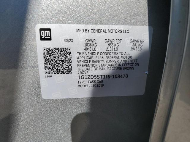 1G1ZD5ST1RF108470 - 2024 CHEVROLET MALIBU LT Silber Foto 12