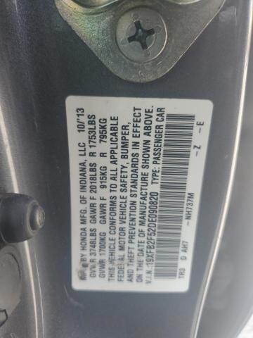 19XFB2F52DE090820 - 2013 HONDA CIVIC LX Gri fotoğraf 12