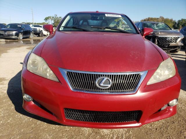 JTHFE2C26A2500835 - 2010 LEXUS IS 350 BURGUNDY photo 5