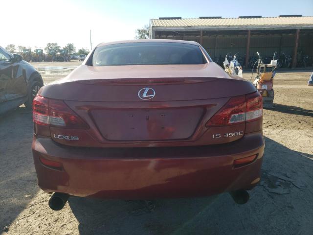 JTHFE2C26A2500835 - 2010 LEXUS IS 350 BURGUNDY photo 6