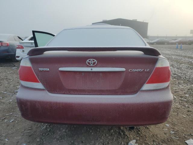 4T1BE30K65U004224 - 2005 TOYOTA CAMRY LE RED photo 6