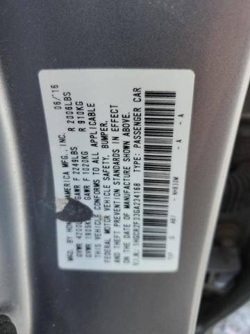 1HGCR2F33GA234168 - 2016 HONDA ACCORD LX 银色 照片 13