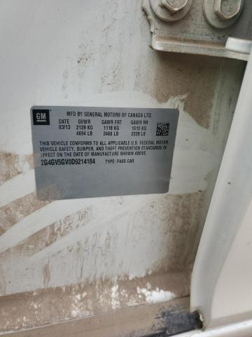 2G4GV5GV0D9214184 - 2013 BUICK REGAL GS 白色 照片 12