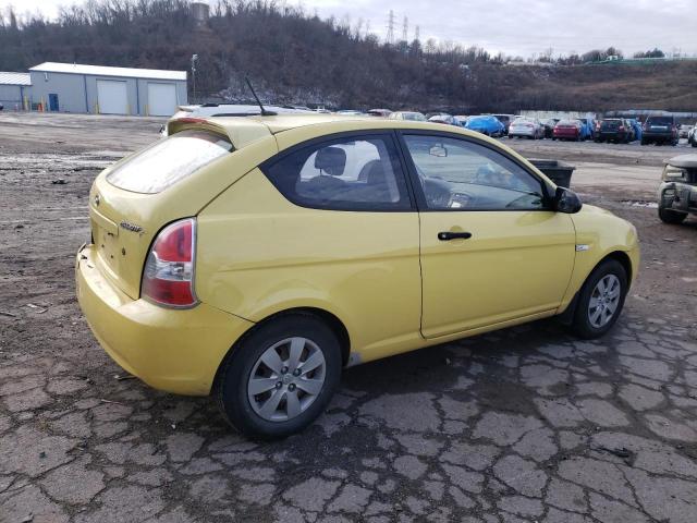 KMHCM36C08U077116 - 2008 HYUNDAI ACCENT GS YELLOW photo 3