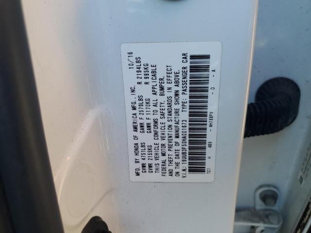 19UUB3F50HA001673 - 2017 ACURA TLX TECH WHITE photo 12